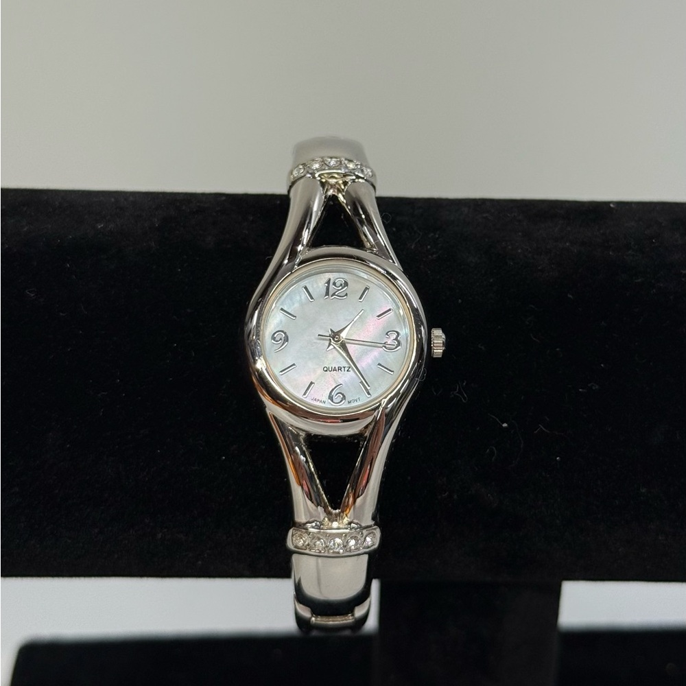 Avon Y2K Avon Silver Bangle Watch | Mother of Pearl Dial | New Battery